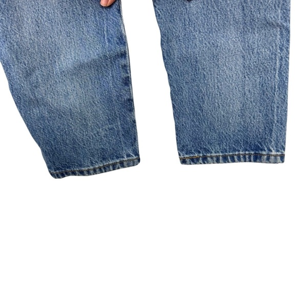 Levi's 501T Floral Jeans Embroidered Distressed Cropped Tapered Crop Denim 26 - Picture 9 of 16